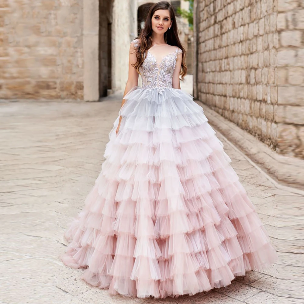 Eightree Luxury Party Prom Dresses Tulle Beading Appliques Formal Evening Dress Tiered Open Back Prom Gowns Mixed Robe De Soiree
Eightree Luxury Party Prom Dresses Tulle Beading Appliques Formal Evening Dress Tiered Open Back Prom Gowns Mixed Robe De Soiree