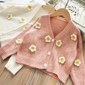 girls Sweater coats 2020 spring knitting flowers cardigan Hollow out fashion cute girls clothing wholesale 
girls Sweater coats 2020 spring knitting flowers cardigan Hollow out fashion cute girls clothing wholesale