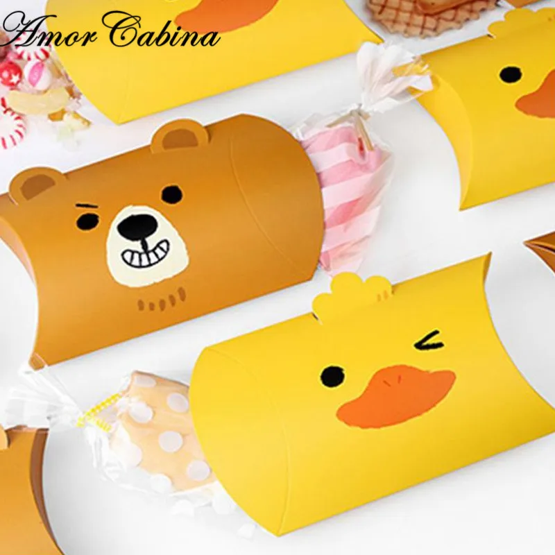 30pcs Cartoon Pillow Shape Bear Yellow Duck Chocolate Biscuits Candy Box Birthday Party Decoration Christmas Gift Supplies
30pcs Cartoon Pillow Shape Bear Yellow Duck Chocolate Biscuits Candy Box Birthday Party Decoration Christmas Gift Supplies