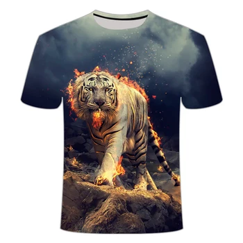 Animal lion tiger T-shirt brand O-neck short-sleeved anime cartoon 3D printed men's T shirt casual fashion T-shirt S-6XL
Animal lion tiger T-shirt brand O-neck short-sleeved anime cartoon 3D printed men's T shirt casual fashion T-shirt S-6XL