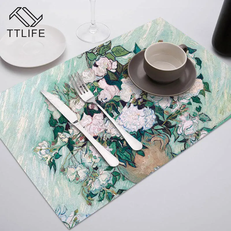 TTLIFE Flower Printing Soft Mats For Dinning Table Waterproof Heat Resistant Placemats Non-Slip Bowl Pad Tableware Napkins 2019
TTLIFE Flower Printing Soft Mats For Dinning Table Waterproof Heat Resistant Placemats Non-Slip Bowl Pad Tableware Napkins 2019