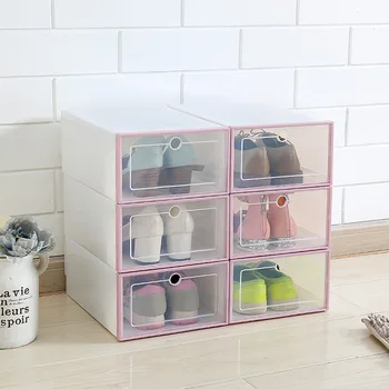 6 Pcs Transparent Shoe Box Flip Design Plastic Storage Case Organizer Dustproof for Home can CSV
6 Pcs Transparent Shoe Box Flip Design Plastic Storage Case Organizer Dustproof for Home can CSV