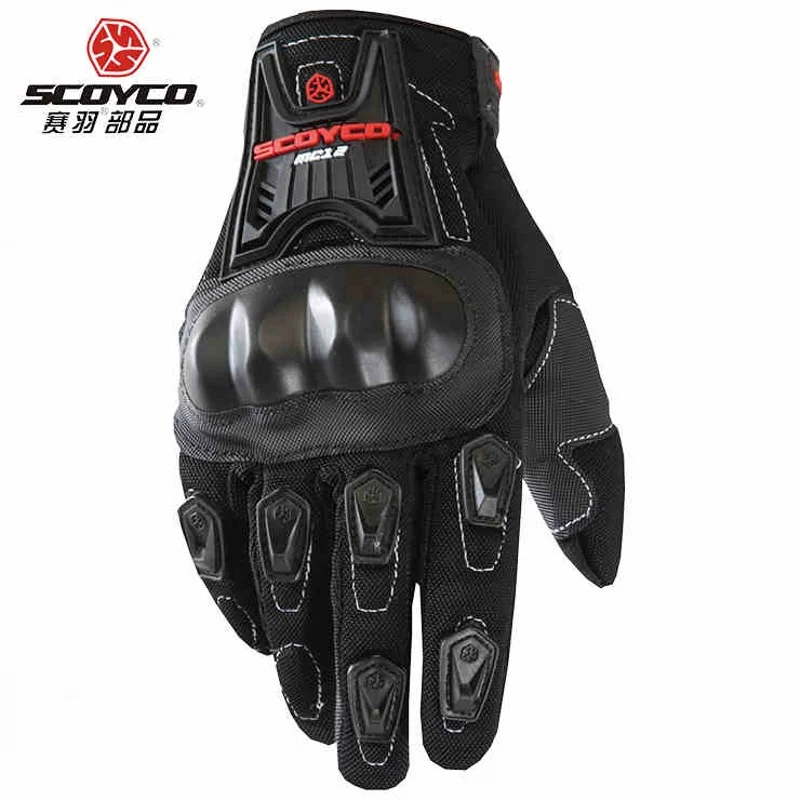 

New Brand Scoyco MC12 Full Finger Carbon Safety Motorcycle Gloves Cycling Racing Riding Protective Gloves Motocross Gloves