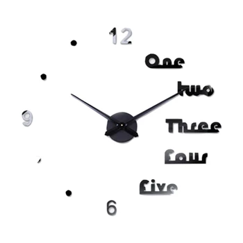 Acrylic DIY Analog 3D Modern Wall Clock Sticker Large Number Wall Clock Sticker Home Decor Black
Acrylic DIY Analog 3D Modern Wall Clock Sticker Large Number Wall Clock Sticker Home Decor Black