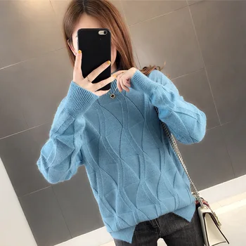 Female half turtleneck warm loose pullover short paragraph Korean version 2020 new autumn and winter sweater shirt
Female half turtleneck warm loose pullover short paragraph Korean version 2020 new autumn and winter sweater shirt