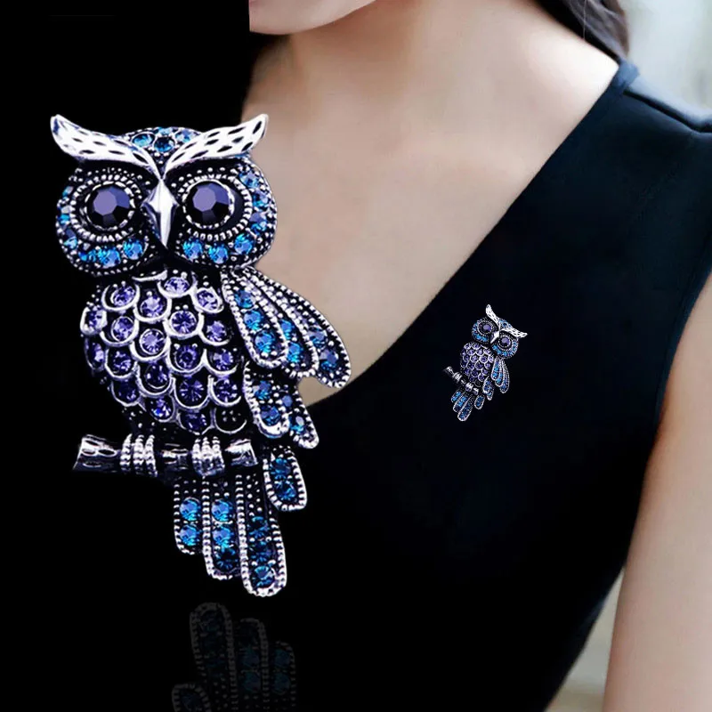 LKY Fr Owl Brooches for Women Men Trendy Rhinestone Blue Metal Brooch Pins Coat Shirt Christmas Party Hollow Jewelry Accessories
LKY Fr Owl Brooches for Women Men Trendy Rhinestone Blue Metal Brooch Pins Coat Shirt Christmas Party Hollow Jewelry Accessories