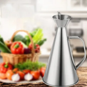 500ml Countertop With Handle Oil Bottle Durable Tool Kitchen Long Spout Organizer Restaurant Stainless Steel Leak Proof
500ml Countertop With Handle Oil Bottle Durable Tool Kitchen Long Spout Organizer Restaurant Stainless Steel Leak Proof