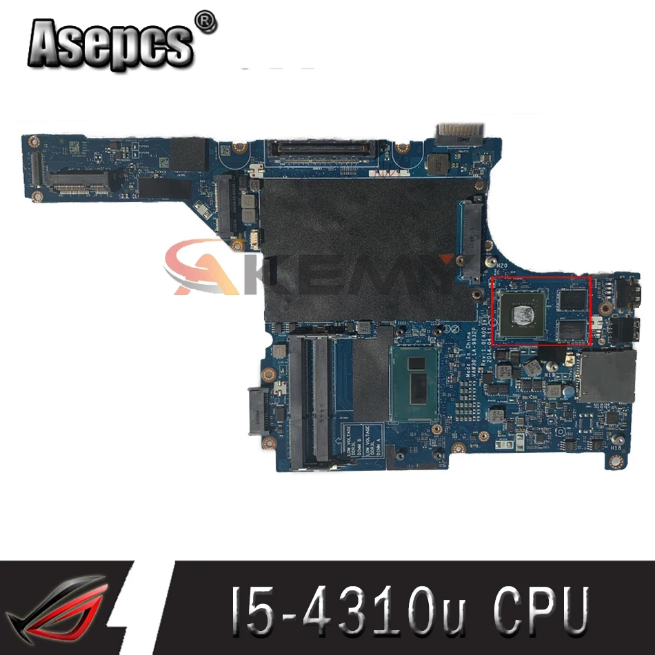 Akemy для DELL E5440 Материнская плата ноутбука VAW30 LA-9832P с SR1EE I5-4310u 2 0 ГГц N14M-GE-S-A2 GT720M 100%