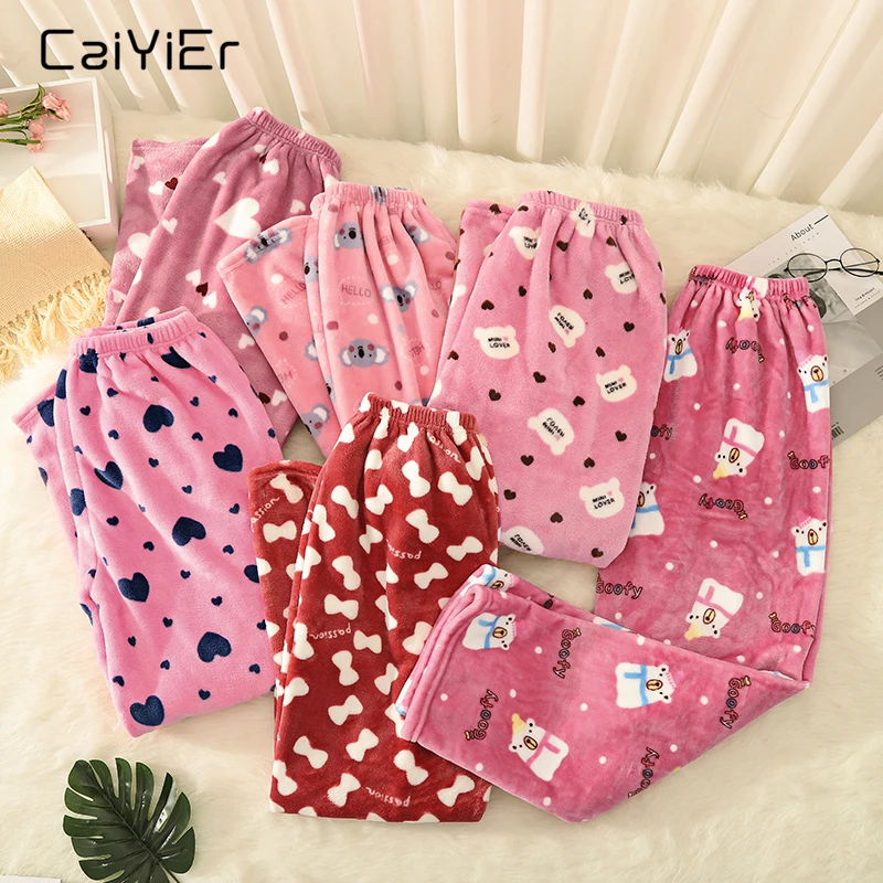 Caiyier Autumn Winter Flannel Pajamas Women Sleep Bottoms Warm Soft Loose Night Wear Long Pants Thick Pajama Pants
Caiyier Autumn Winter Flannel Pajamas Women Sleep Bottoms Warm Soft Loose Night Wear Long Pants Thick Pajama Pants