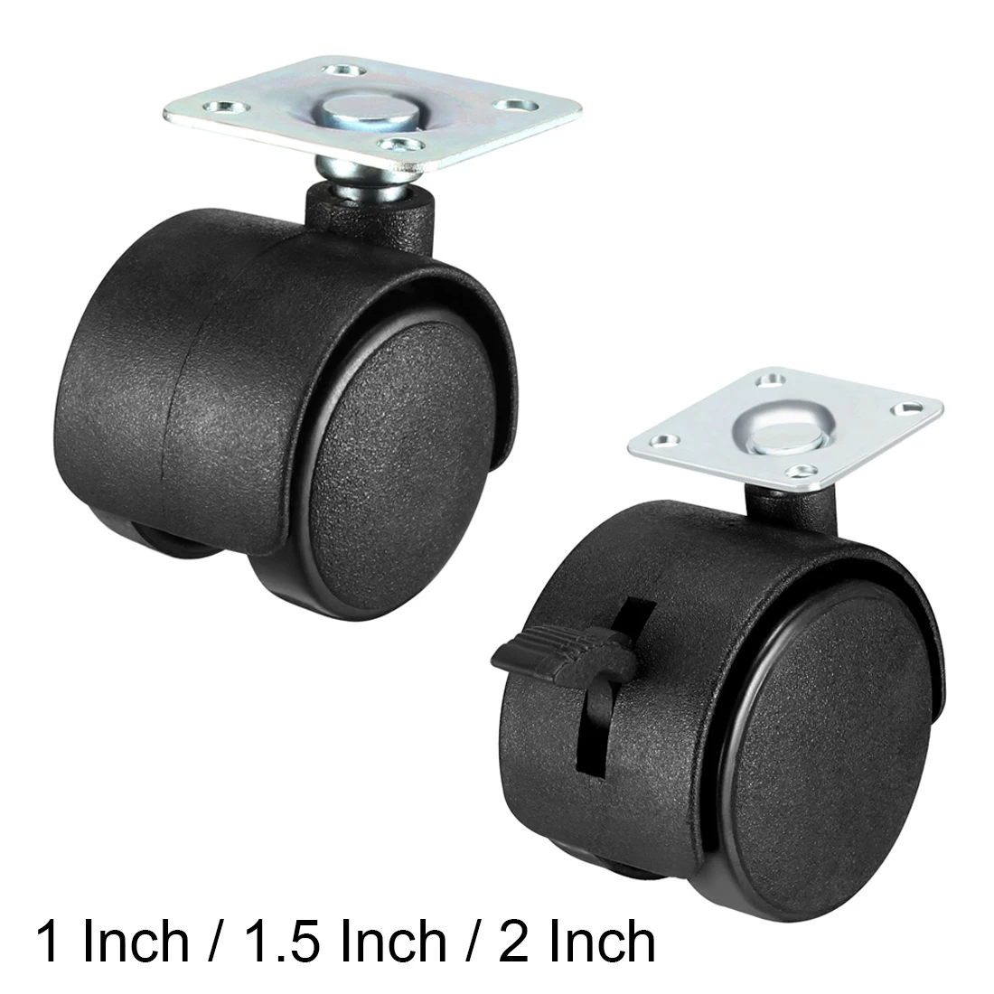 uxcell 1/2 Pcs Swivel Caster Wheels 1/1.5/2 Inch Nylon 360 Degree Rotate Top Plate Mounting Caster Twin Wheel Black
uxcell 1/2 Pcs Swivel Caster Wheels 1/1.5/2 Inch Nylon 360 Degree Rotate Top Plate Mounting Caster Twin Wheel Black
