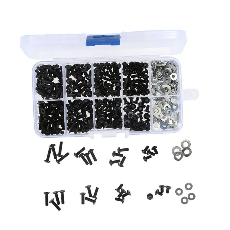 Screws Box Set for 1/10 HSP Traxxas Tamiya HPI Kyosho D90 SRC10 Remote Control RC Car Parts 180pcs
Screws Box Set for 1/10 HSP Traxxas Tamiya HPI Kyosho D90 SRC10 Remote Control RC Car Parts 180pcs