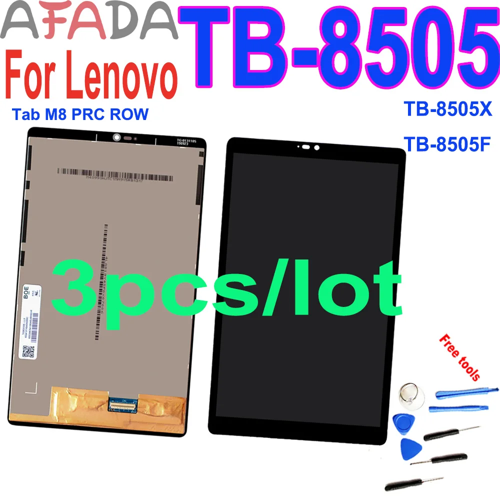 8" LCD Display For Lenovo Tab M8 PRC ROW TB-8505X TB-8505F TB-8505 LCD Touch Screen Digitizer Assembly Replacement 3pcs/lot
8" LCD Display For Lenovo Tab M8 PRC ROW TB-8505X TB-8505F TB-8505 LCD Touch Screen Digitizer Assembly Replacement 3pcs/lot