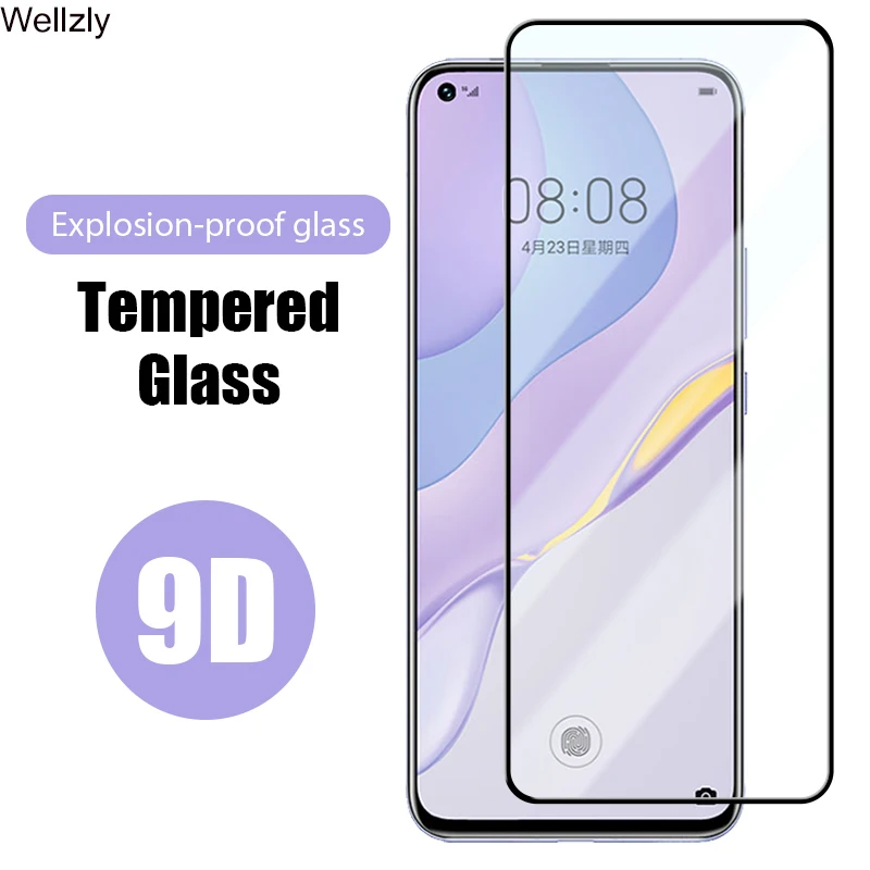 Закаленное стекло 9D с черными краями для Huawei Y9a Y7a Y9S Y8S Y6S 2019 Жесткие защитные