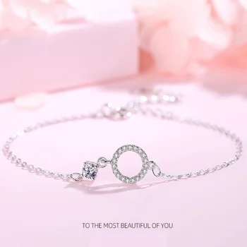 S925 Sterling Silver Round Zircon Bracelet Niche Design Minimalist Woman
S925 Sterling Silver Round Zircon Bracelet Niche Design Minimalist Woman