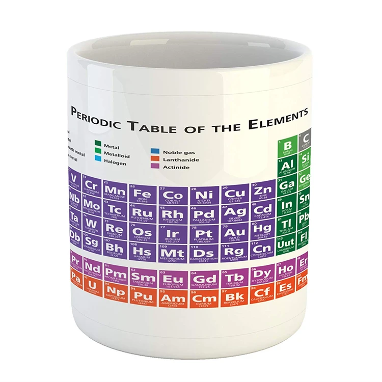 Colorful Periodic Table of Elements Design Coffee Mug Tea Cup Funny School Science Class Mugs Chemistry Elements Gift Teachers
Colorful Periodic Table of Elements Design Coffee Mug Tea Cup Funny School Science Class Mugs Chemistry Elements Gift Teachers