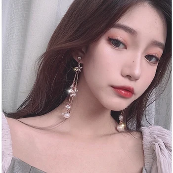 MWSONYA Korean Sweet Pearl Zircon Flowers Long Tassel Pendant Earrings Personality for Women Rhinestone Earrings Jewelry Gifts
MWSONYA Korean Sweet Pearl Zircon Flowers Long Tassel Pendant Earrings Personality for Women Rhinestone Earrings Jewelry Gifts