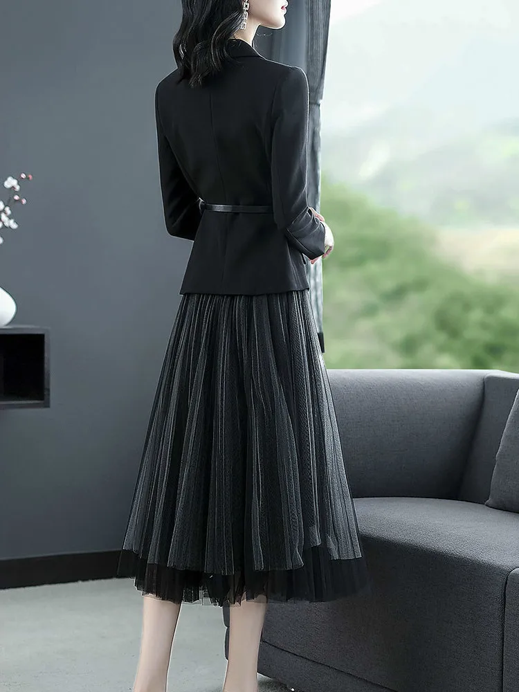 2020 Spring Women Elegant Formal Office Dress Lady Style Suit Jacket Tops + Mesh Skirt Casual Two Piece Set Women Clothes ZT1978
2020 Spring Women Elegant Formal Office Dress Lady Style Suit Jacket Tops + Mesh Skirt Casual Two Piece Set Women Clothes ZT1978