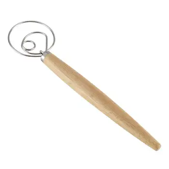 Coil Dough Stirrer 304 Stainless Steel Wooden Handle Stir Bar Bakery Stir Egg Beater Kitchen Tools
Coil Dough Stirrer 304 Stainless Steel Wooden Handle Stir Bar Bakery Stir Egg Beater Kitchen Tools