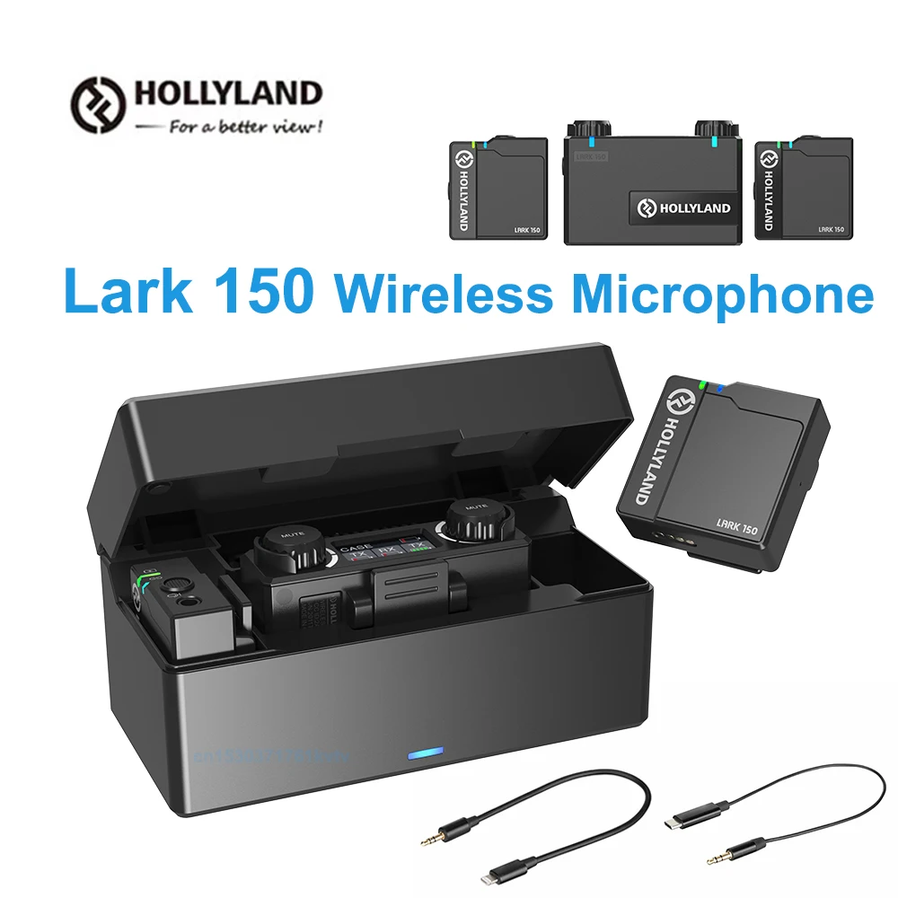 Hollyland Lark 150 Wireless Microphone System 2.4Ghz Mini Lavalier Mic with Charging Box for DSLR Camera iPhone Android Phones
Hollyland Lark 150 Wireless Microphone System 2.4Ghz Mini Lavalier Mic with Charging Box for DSLR Camera iPhone Android Phones