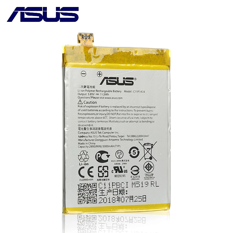 Original 3000mAh C11P1424 Battery for ASUS ZenFone 2 ZE550ML ZE551ML Z00AD Z00ADB Z00A Z008D Phone Battery with Free Tools
Original 3000mAh C11P1424 Battery for ASUS ZenFone 2 ZE550ML ZE551ML Z00AD Z00ADB Z00A Z008D Phone Battery with Free Tools
