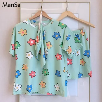 Summer Short Sleeve Shorts Suit Fashion Women Pajamas Set 3D Printed Casual Female Homewear Girls Sweet thin Pyjamas Sets Lounge
Summer Short Sleeve Shorts Suit Fashion Women Pajamas Set 3D Printed Casual Female Homewear Girls Sweet thin Pyjamas Sets Lounge