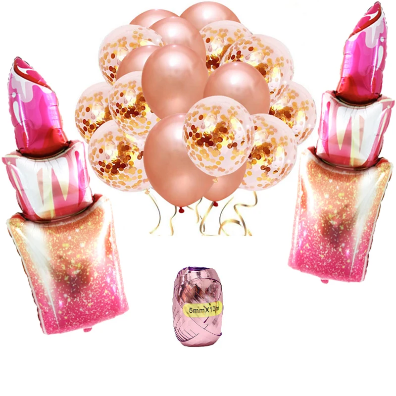 23 pcs Kit Rose Gold Latex Confetti Balloons Giant Lipstick Foil Balloons for Girl Birthday Wedding Bachelor Party Decorations
23 pcs Kit Rose Gold Latex Confetti Balloons Giant Lipstick Foil Balloons for Girl Birthday Wedding Bachelor Party Decorations