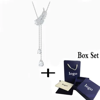 MINA BEAR 2020 White Y-shaped Feather Necklace Clavicle Double Chain Fashion Modern Elegant Simple Style Necklace Luxury Jewelry
MINA BEAR 2020 White Y-shaped Feather Necklace Clavicle Double Chain Fashion Modern Elegant Simple Style Necklace Luxury Jewelry