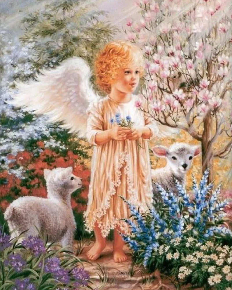 DIY 5D Diamond Mosaic Angel With Sheeps Handmade Diamond Painting Cross Stitch Kits Diamond Embroidery Patterns Rhinestones
DIY 5D Diamond Mosaic Angel With Sheeps Handmade Diamond Painting Cross Stitch Kits Diamond Embroidery Patterns Rhinestones