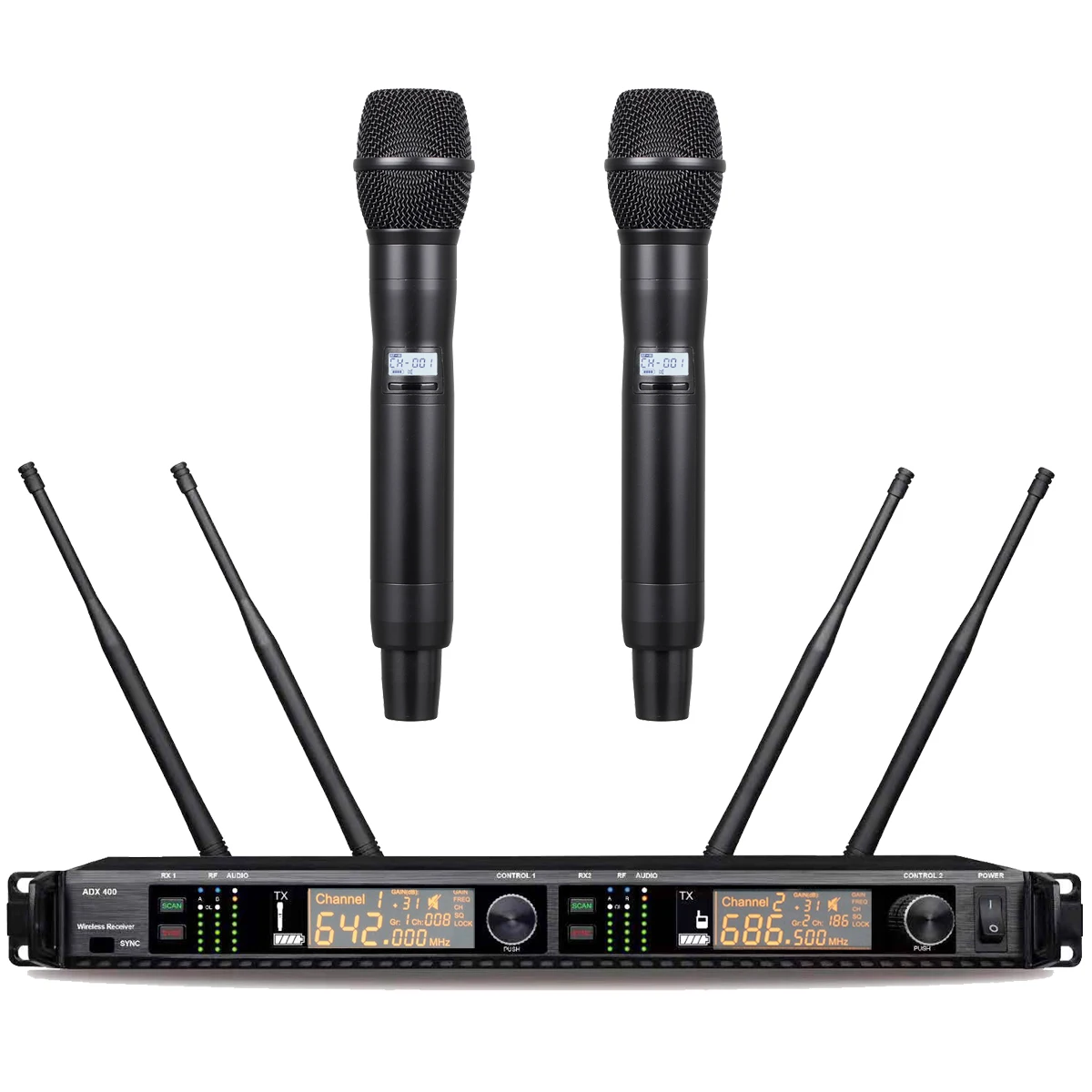 MiCWL AD4D Dual Handheld Wireless DJ Karaoke Stage Sing Microphone 4 Antenna True Diversity ADX400 Digital System 500m Range
MiCWL AD4D Dual Handheld Wireless DJ Karaoke Stage Sing Microphone 4 Antenna True Diversity ADX400 Digital System 500m Range