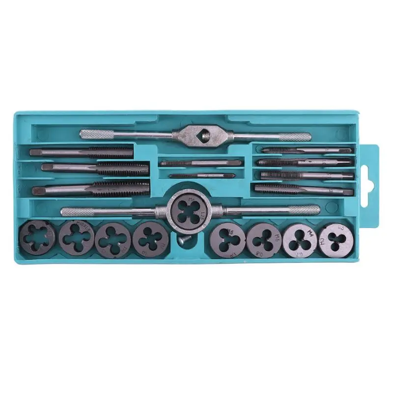 20pcs Tap and Die Cutter Alloy Steel Wrench Threaded Cutting Nut Bolt Screw Tool
20pcs Tap and Die Cutter Alloy Steel Wrench Threaded Cutting Nut Bolt Screw Tool