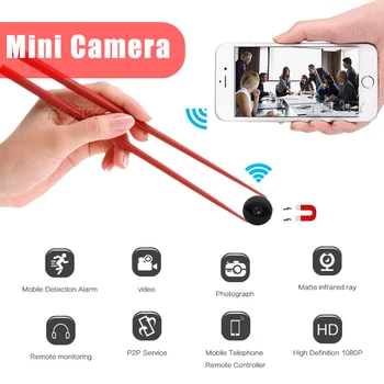 HD 1080P Mini Wifi Camera Video Recorder Infrared Night Vision Hide Camcorder Magnetic Body Gizli Kamera Nanny Remote Micro Cam
HD 1080P Mini Wifi Camera Video Recorder Infrared Night Vision Hide Camcorder Magnetic Body Gizli Kamera Nanny Remote Micro Cam