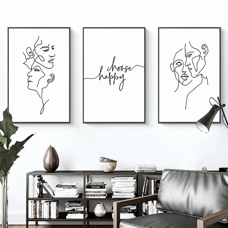 Minimalist Abstract Figure Wall Art Happy Quote Canvas Painting Posters Prints Picture for Gallery Bedroom Interior Home Decor
Minimalist Abstract Figure Wall Art Happy Quote Canvas Painting Posters Prints Picture for Gallery Bedroom Interior Home Decor