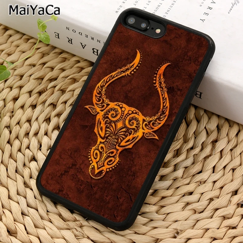 MaiYaCa Телец Знаки зодиака чехол для телефона iPhone X XR XS 11 12 Pro MAX 5 6 S 7 8 Plus Samsung Galaxy S5 S6