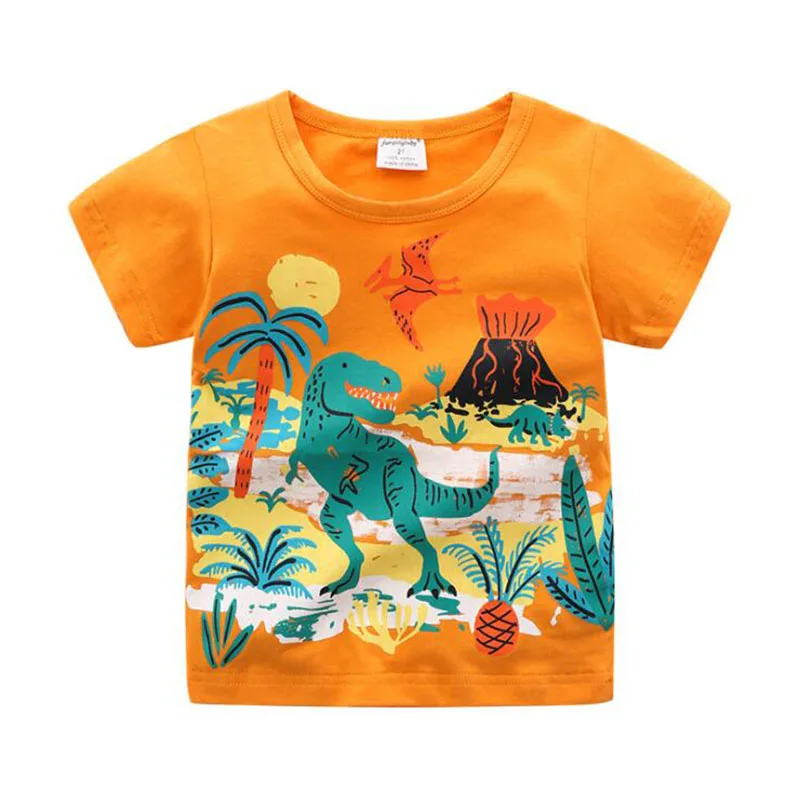 

baby T-shirt boys girls pure cotton short sleeve cartoon Tees baby clothing 1-7T childred print shirt unisex pullover cute tops