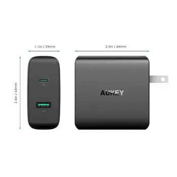 Original Aukey Fast Charge US Plug PA-Y10 USB-C Charging Station with Power Delivery 10.5W 3.0 Quick Charge 46W 3.0 Wall Charger
Original Aukey Fast Charge US Plug PA-Y10 USB-C Charging Station with Power Delivery 10.5W 3.0 Quick Charge 46W 3.0 Wall Charger