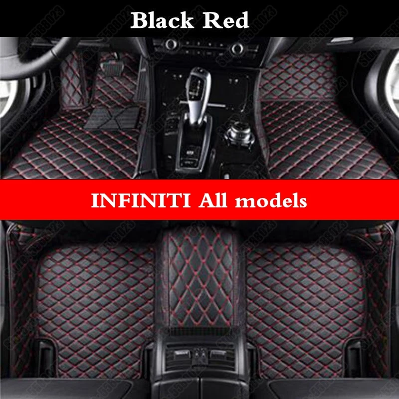 Кожаные автомобильные коврики для INFINITI QX70 QX80 ESQ Q50L Q60 Q70L M35 G37 QX30 QX50 QX56 G25 Q50 FX35 EX35 JX35
