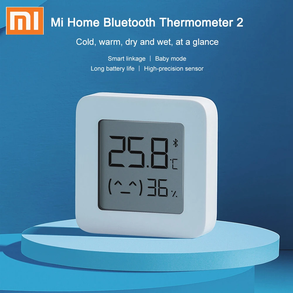 XIAOMI Mijia Bluetooth Digital Thermometer 2 Wireless Smart Temperature Humidity Sensor Hygrometer Work with Mijia App
XIAOMI Mijia Bluetooth Digital Thermometer 2 Wireless Smart Temperature Humidity Sensor Hygrometer Work with Mijia App