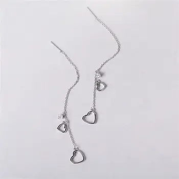 Heart Shape Long Drop Earrings For Women Real 925 Sterling Silver Fine Jewelry Cubic Zirconia Earings Fashion Jewelry 925-680
Heart Shape Long Drop Earrings For Women Real 925 Sterling Silver Fine Jewelry Cubic Zirconia Earings Fashion Jewelry 925-680