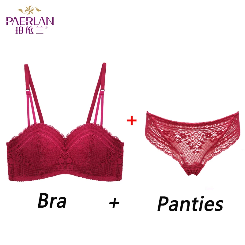 PAERLAN Sexy Lace Gathering Without Steel Ring Underwear Set Adjustable Push Up Small Chest Half Cup Underwear Set Lady
PAERLAN Sexy Lace Gathering Without Steel Ring Underwear Set Adjustable Push Up Small Chest Half Cup Underwear Set Lady
