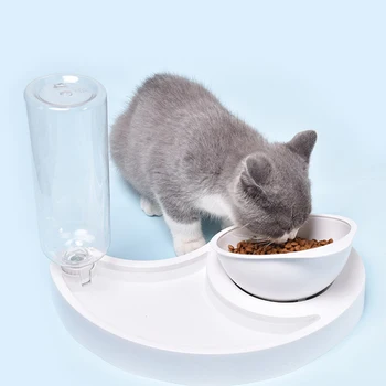 Cat Bowl Automatic Feeder Dog Cat Food Bowl With Water Dispenser Double Bowl Drinking Raised Stand Dish Bowls With Pet Supplies 
Cat Bowl Automatic Feeder Dog Cat Food Bowl With Water Dispenser Double Bowl Drinking Raised Stand Dish Bowls With Pet Supplies
