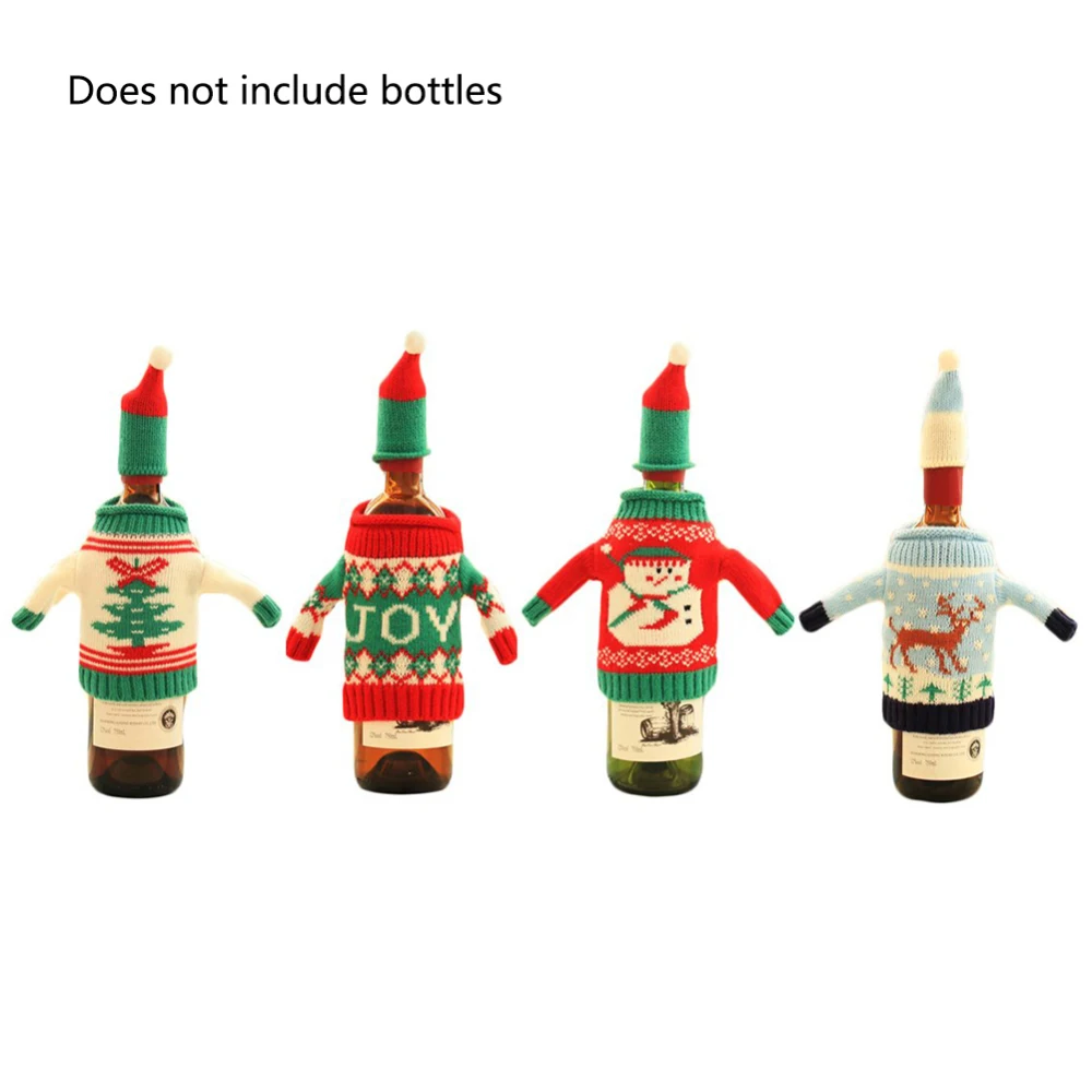 4 Sets Christmas High-end Creative Wine Bottle Cover Knitted Sweaters Multicolor Cover Bar Home Decoration
4 Sets Christmas High-end Creative Wine Bottle Cover Knitted Sweaters Multicolor Cover Bar Home Decoration