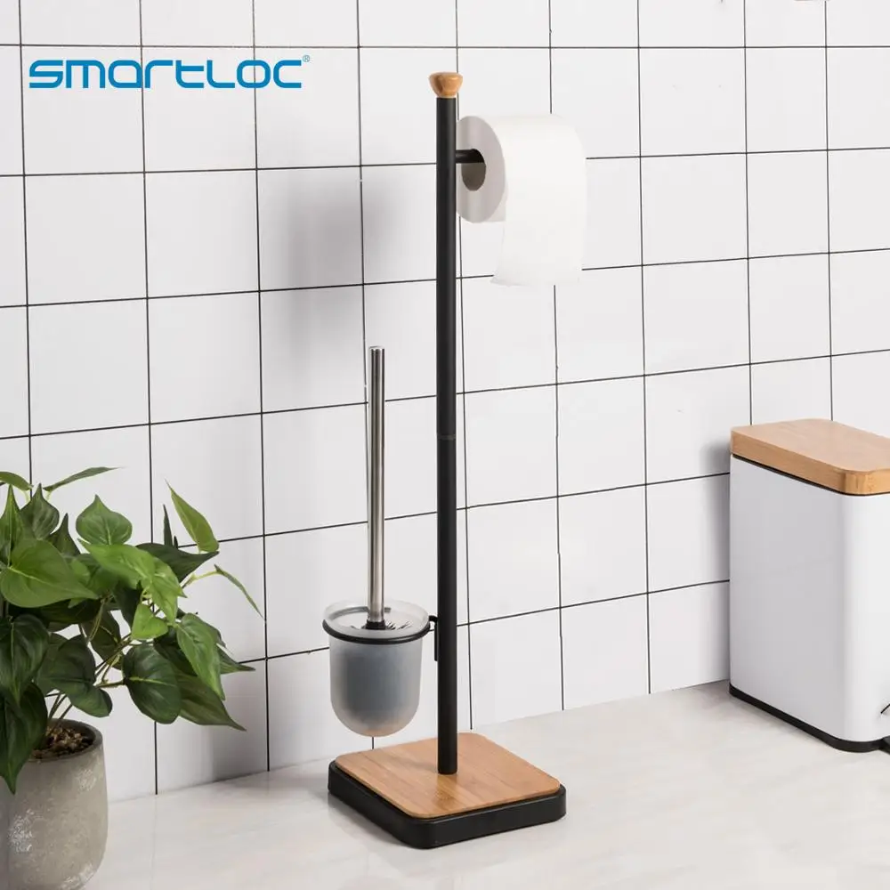 smartloc Iron Stand Toilet Paper Holder Tissue Roll Rack Bathroom Storage Container Bath Accessories Toilet Brush with Bamboo
smartloc Iron Stand Toilet Paper Holder Tissue Roll Rack Bathroom Storage Container Bath Accessories Toilet Brush with Bamboo