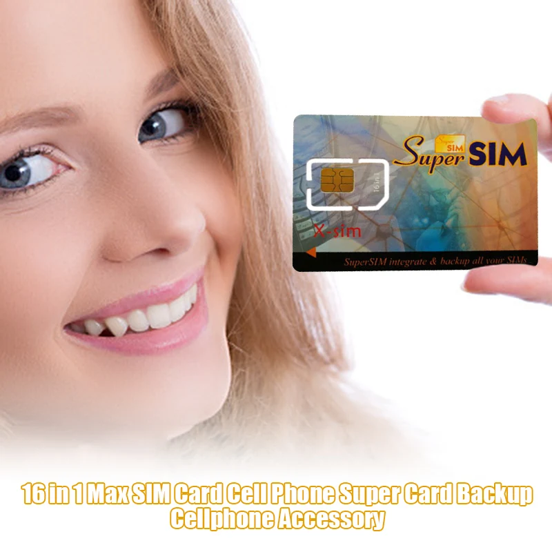 16 in 1 Max SIM Card Cell Phone Super Card Backup tarjeta sim gsm carte sim blank sim card prepaid sim card Cellphone Accessory
16 in 1 Max SIM Card Cell Phone Super Card Backup tarjeta sim gsm carte sim blank sim card prepaid sim card Cellphone Accessory