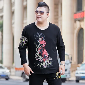 

5XL 6XL 7XL 8XL Winter Big Sale Men T-Shirt Long Sleeve Cheap Autumn Plus Large Size Big Tshirts Cotton Home Black Tees