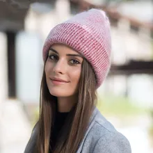 2019 novo simples coelho pele gorro chapéu para mulheres inverno skullies quente gravidade falls boné gorros feminino(China)