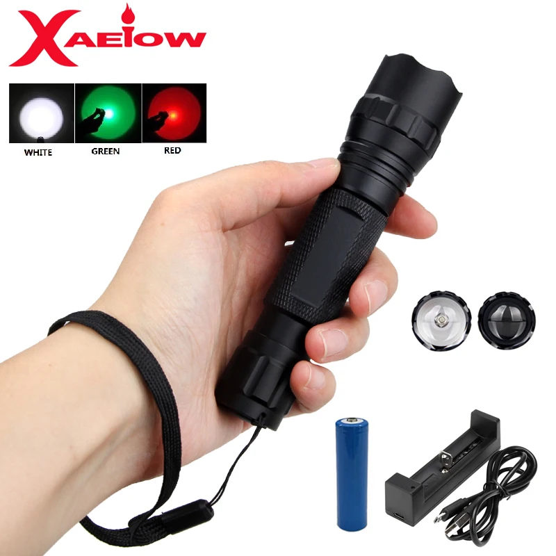 RED/GREEN/WHITE Color Light Zoomable Flashlight Tactical Outdoor Night Hunting Flashlight Toch Lantern with Battery&Charge
RED/GREEN/WHITE Color Light Zoomable Flashlight Tactical Outdoor Night Hunting Flashlight Toch Lantern with Battery&Charge