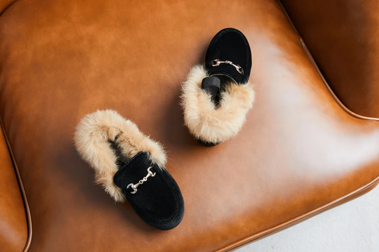 Winter Kids Fur Velvet Shoes Baby Girls Princess Flats Children Warm Brand Shoes Toddler Slip On Loafers With Buckle Moccasin Winter Kids Fur Velvet Shoes Baby Girls Princess Flats Children Warm Brand Shoes Toddler Slip On Loafers With Buckle Moccasin
