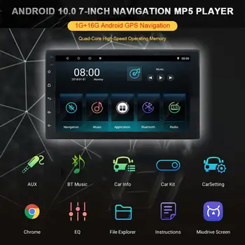 Bluetooth Multimedia Player MP5/4/3 Player with GPS 7" Touch Screen Android 10.0 FM Radio Receiver
Bluetooth Multimedia Player MP5/4/3 Player with GPS 7" Touch Screen Android 10.0 FM Radio Receiver