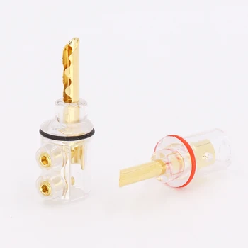 4xHifi audio Gold plated BFA banana Transparent Cover Audio Banana Plug 1Set for speaker cable without Box
4xHifi audio Gold plated BFA banana Transparent Cover Audio Banana Plug 1Set for speaker cable without Box