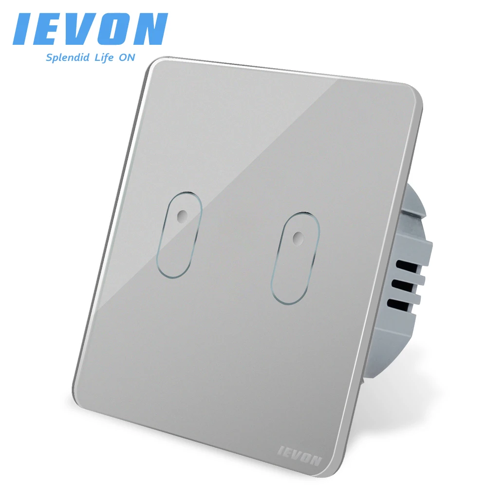 IEVON Wall Touch Switch Sensor Switch, EU Standard Light Switch, Power Switch, Crystal Decoration Glass, 2 Gang 1 Way Switch
IEVON Wall Touch Switch Sensor Switch, EU Standard Light Switch, Power Switch, Crystal Decoration Glass, 2 Gang 1 Way Switch